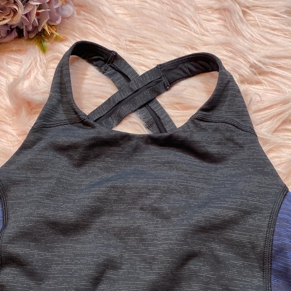 Outdoor Voices Tech Sweat Key Black Blue Sports Bra sz S - Picture 5 of 11